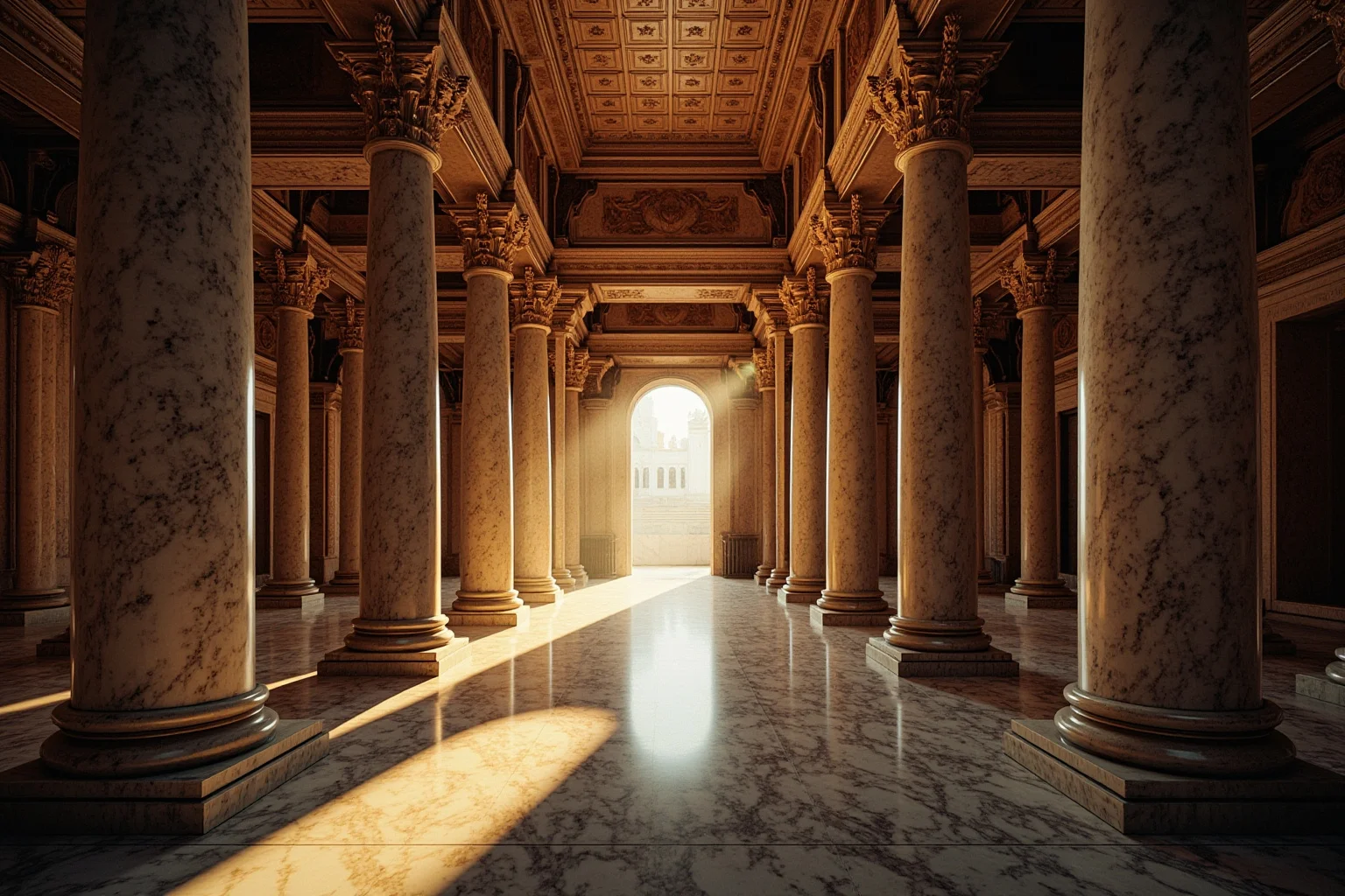 10 of History's Most Evil People & 10 of Its Greatest Heroes 8 Ancient Roman imperial palace with marble columns and dramatic lighting, symbolic of excess and power