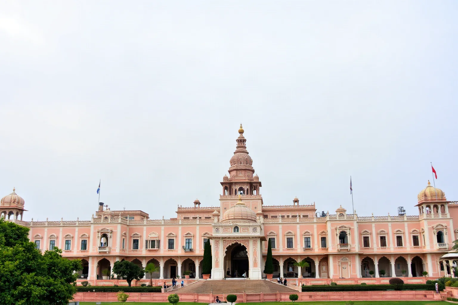 City Palace complex in Jaipur with its pink-and-white sandstone courtyards and Chandra Mahal tower