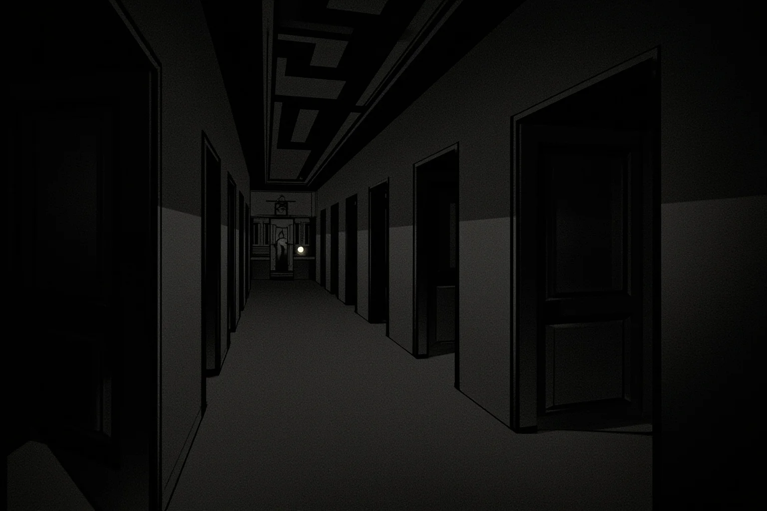 22 Creepiest People in History (And the Truth Behind Their Legends) 10 Dark maze-like corridor of an old Victorian-era building with hidden doors, unsettling illustration