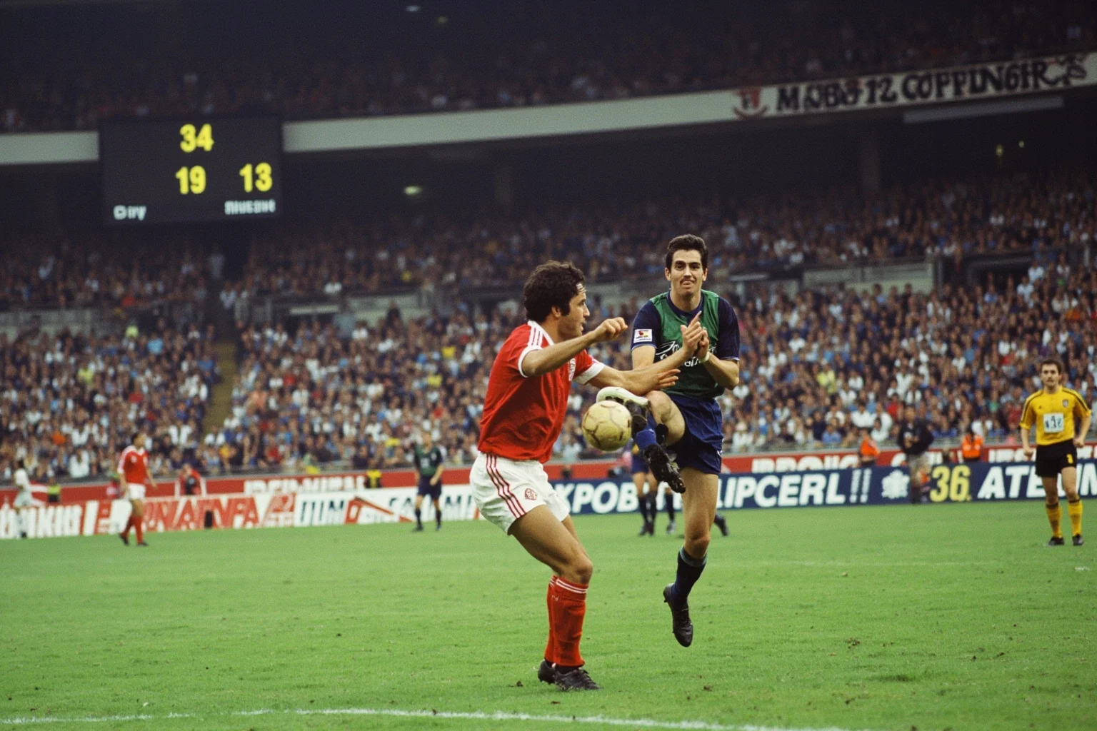 Biggest Blowouts in Sports History 14 Early 2000s international soccer match, a player scoring a goal with a lopsided scoreboard showing a huge margin