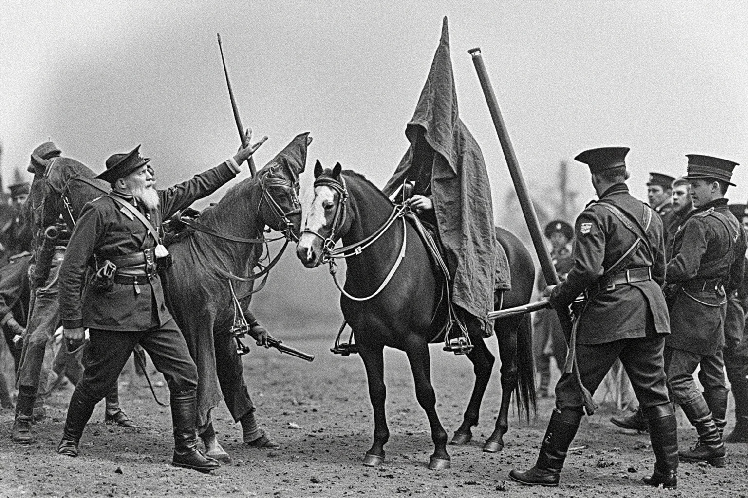 Facts About Ulysses S. Grant: 20 Facts and 10 Misconceptions Busted 17 Federal troops confronting a hooded Klan member, representing the enforcement of civil rights in the 1870s