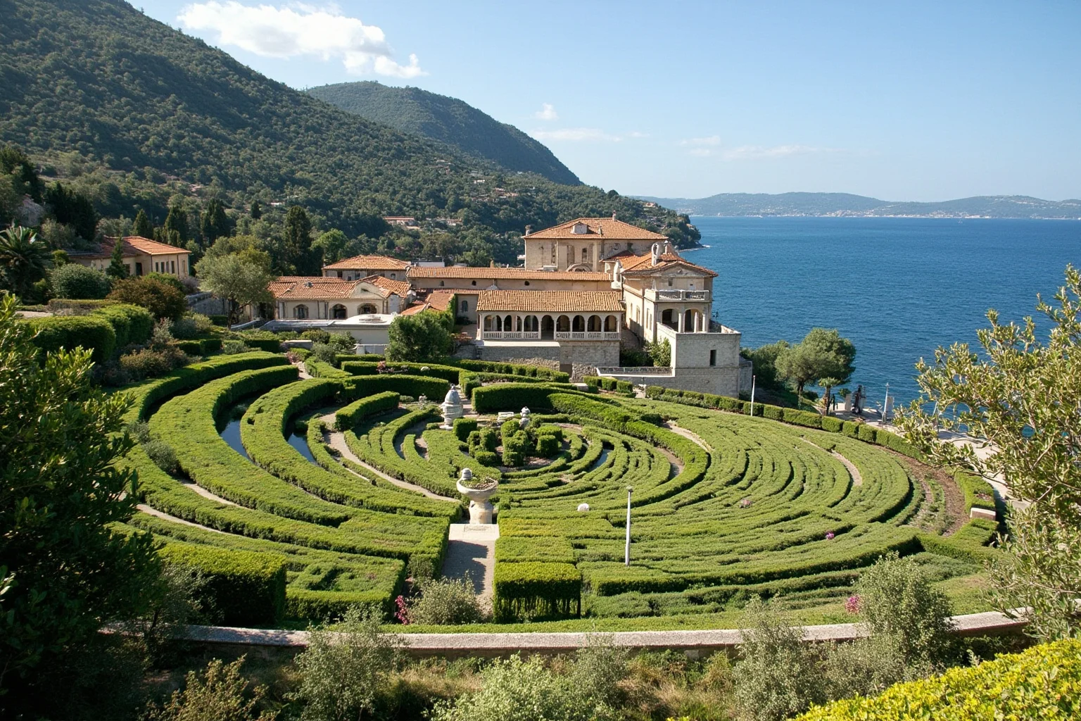 25 Famous American Historical Homes You Can Still Visit Today 25 Grand Italian Renaissance villa with formal terraced gardens beside a calm bay