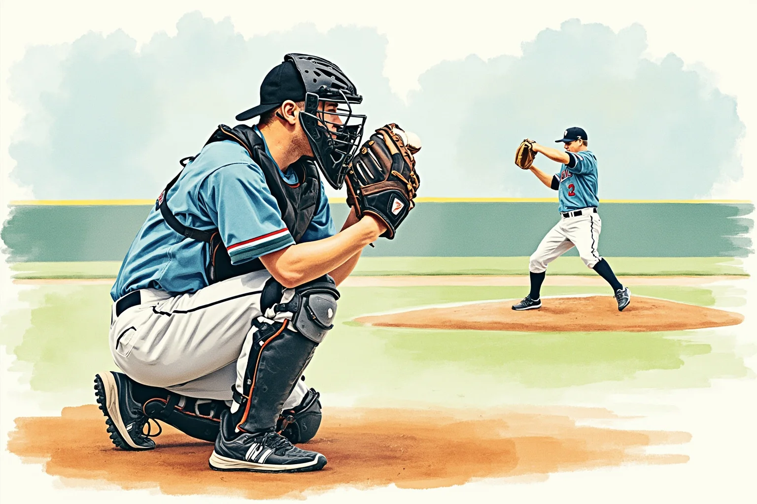 Worst Baseball Players Of All Time: 20 Infamous MLB Legends Everyone Remembers 10 Illustration of a baseball catcher hesitating while trying to throw the ball back to the pitcher