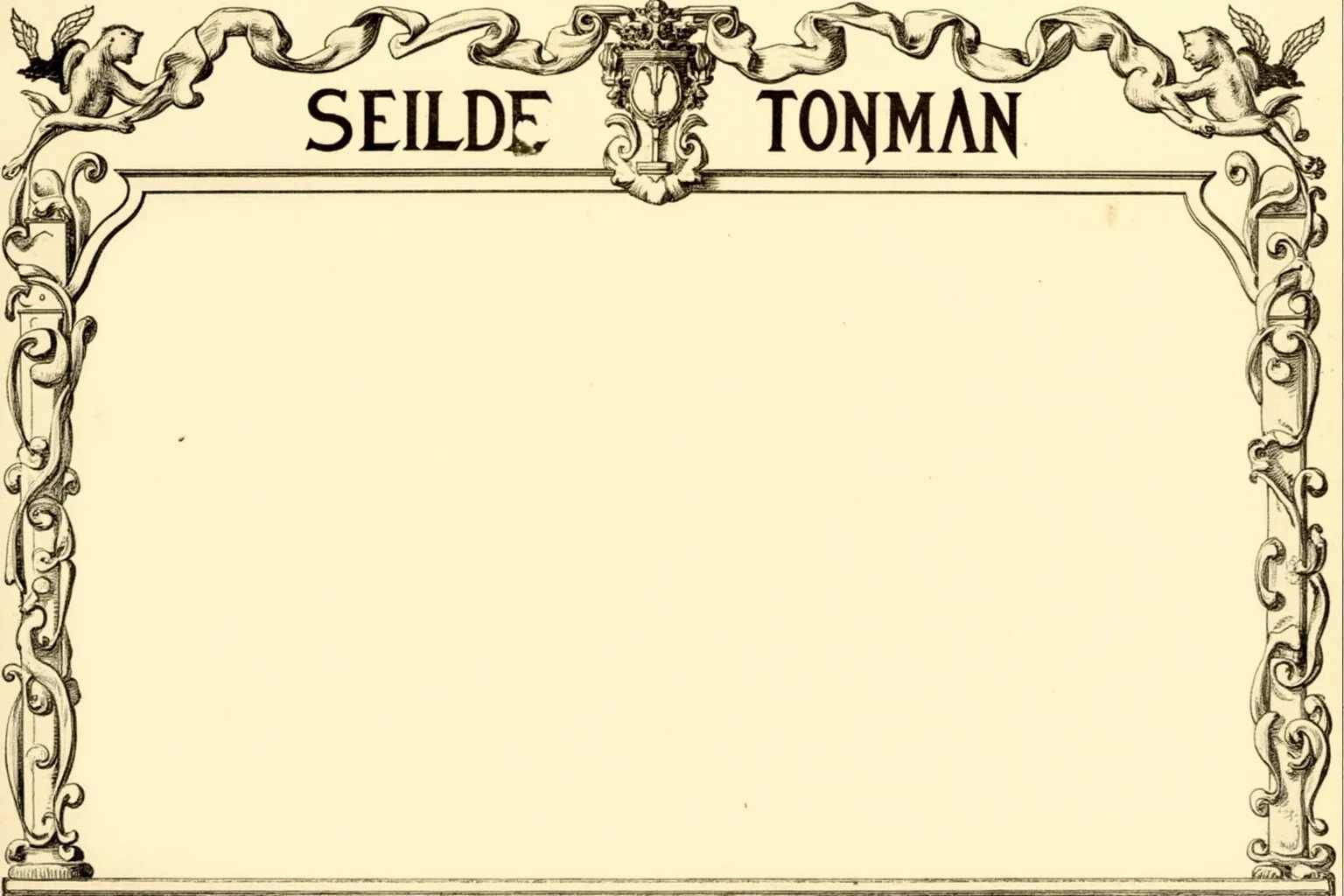 Illustration of a brief, faded 19th-century peace treaty document with French and British motifs, hourglass symbol