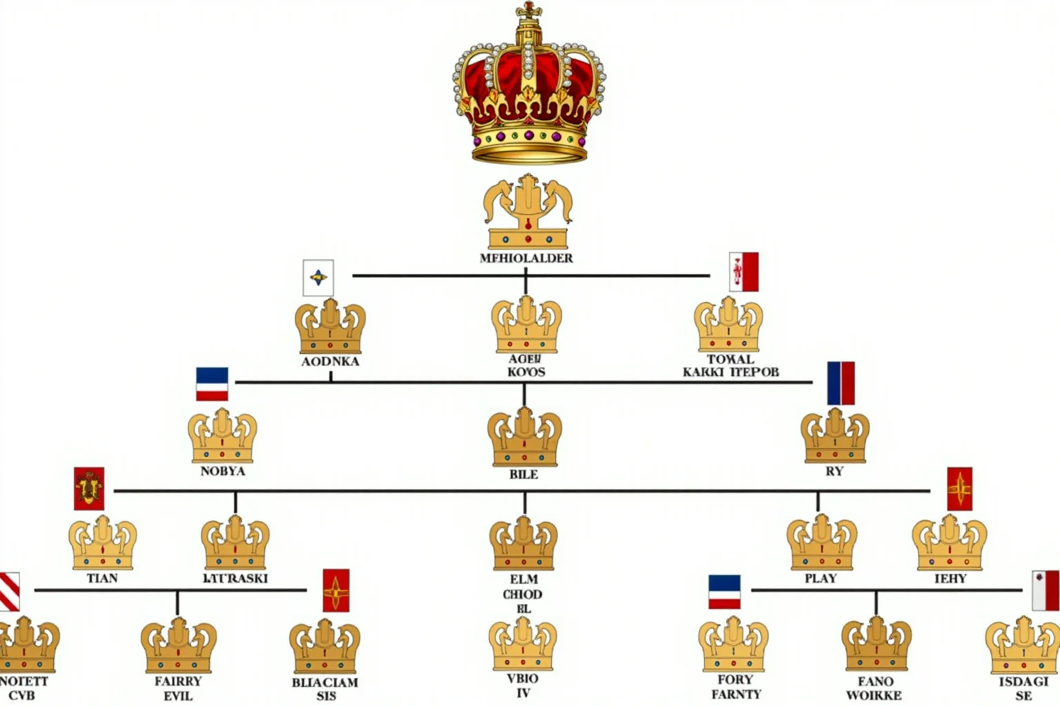 John Montagu, the Earl of Sandwich Who Popularized Our Favorite Lunch Food 16 Illustration of a formal heraldic chart showing a royal crown above descending ranks of nobility symbols