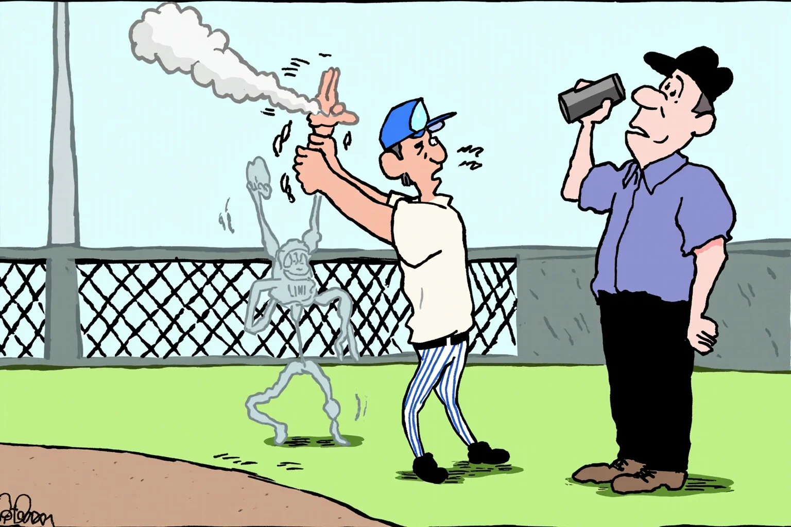 Worst Baseball Players Of All Time: 20 Infamous MLB Legends Everyone Remembers 14 Illustration of a frustrated baseball outfielder arguing with an umpire