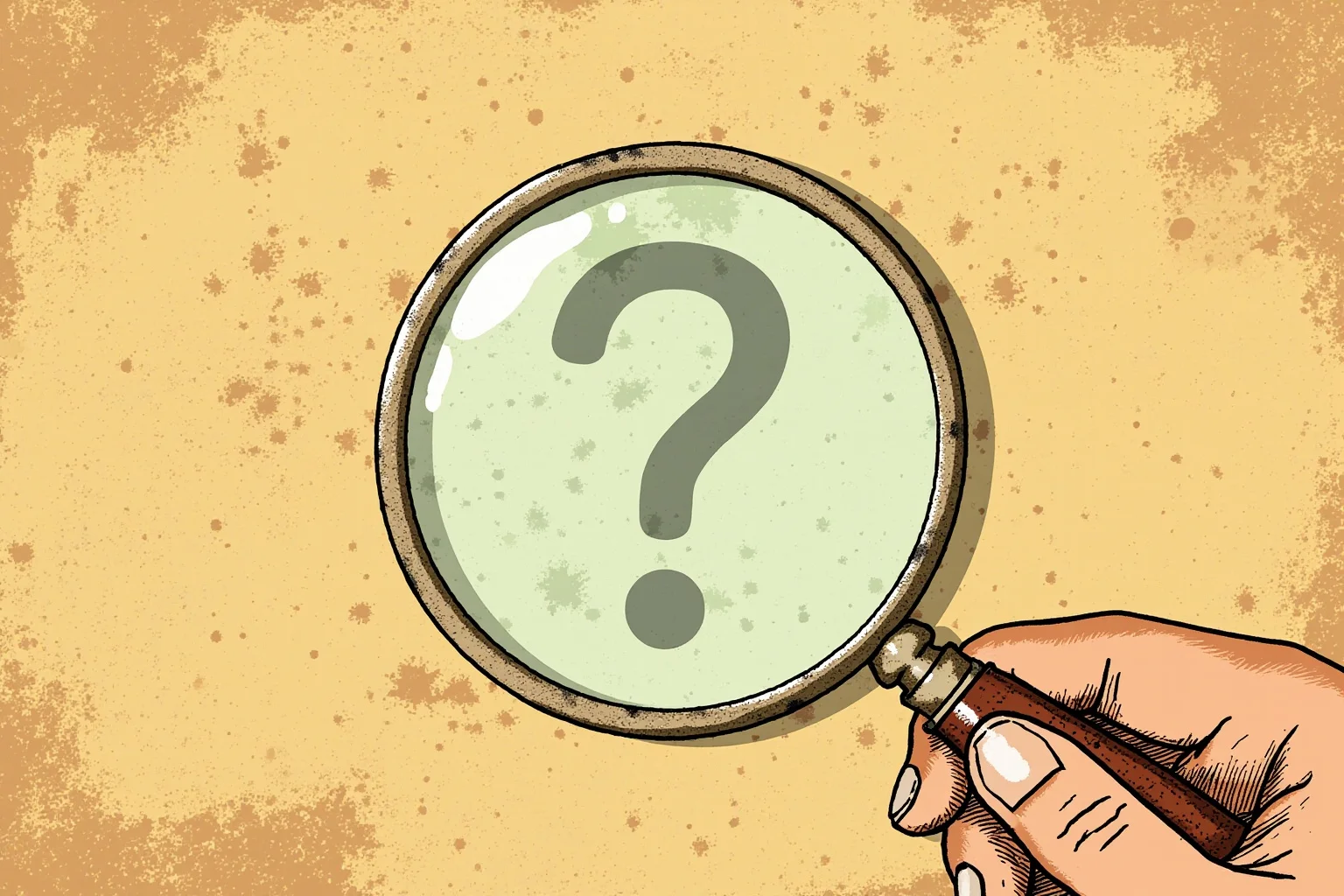 26 Famous Mark Twain Quotes (And the Ones He Never Actually Said) 18 Illustration of a magnifying glass hovering over a question mark on an old parchment map