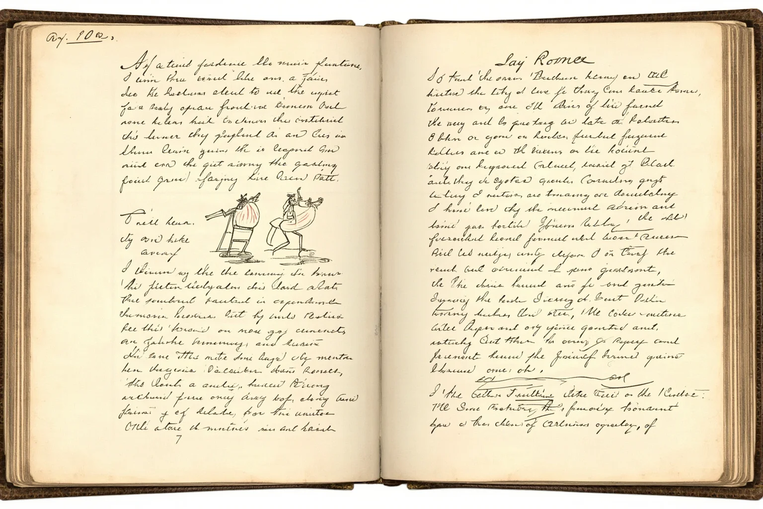 Illustration of an open antique book page with handwritten scientific notes and crossed-out phrases