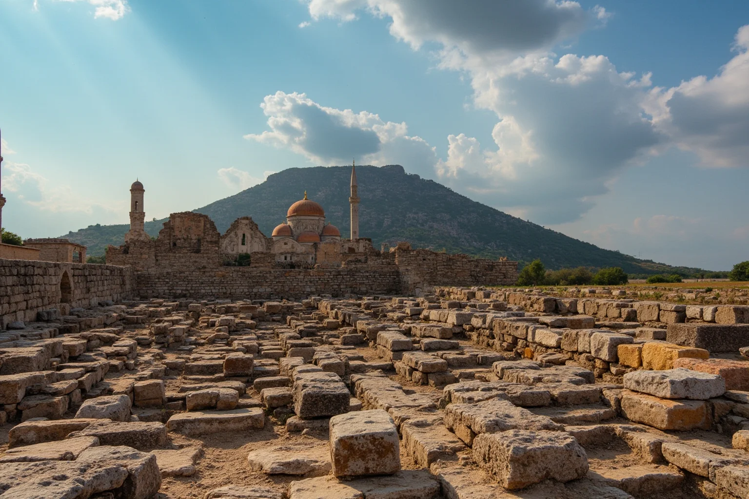 Countries With the Longest Histories (and 10 With the Shortest) 20 Layered ruins showing ancient Hittite stonework beneath a later Ottoman-era mosque silhouette