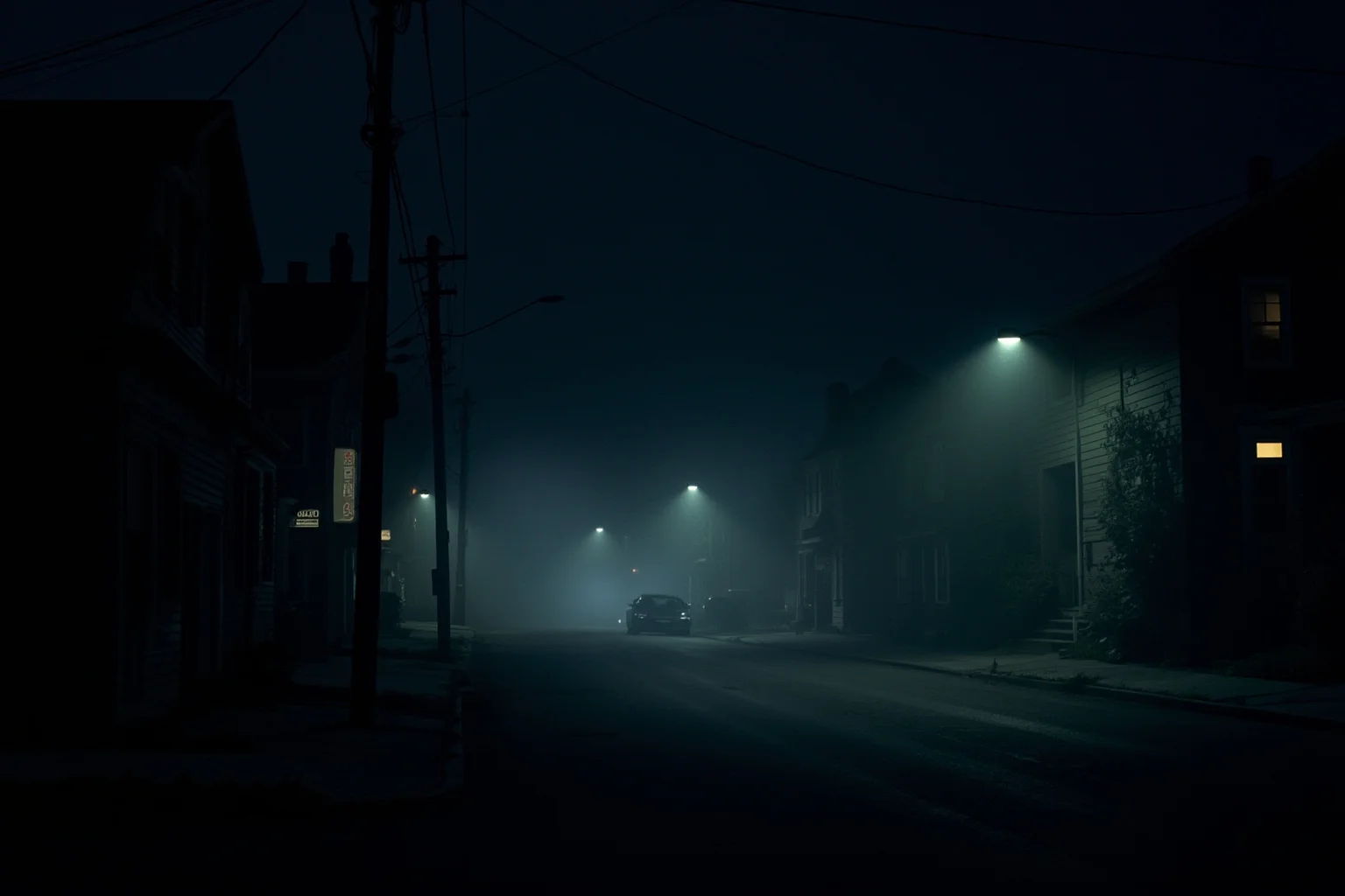 22 Lesser-Known Historical Events That No One Talks About 18 Moody 1940s small-town American street at night with a faint mysterious mist drifting between houses