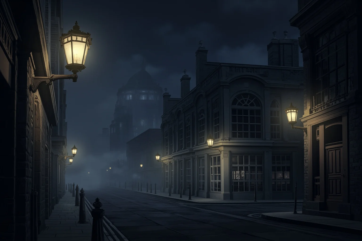 John Montagu, the Earl of Sandwich Who Popularized Our Favorite Lunch Food 9 Moody illustration of a foggy 18th-century London theatre district street at night, lantern light, historic drama theme