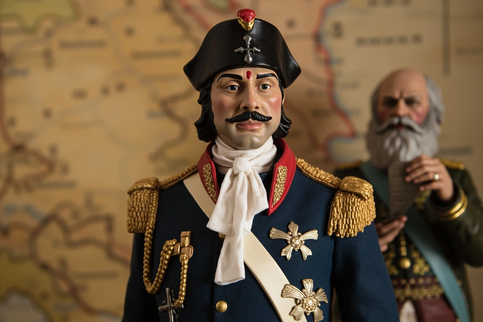 Best Insults in History: 23 Legendary Put-Downs and the Stories Behind Them 14 Napoleonic-era general standing before a map, an old economist figure in the background holding a ledger