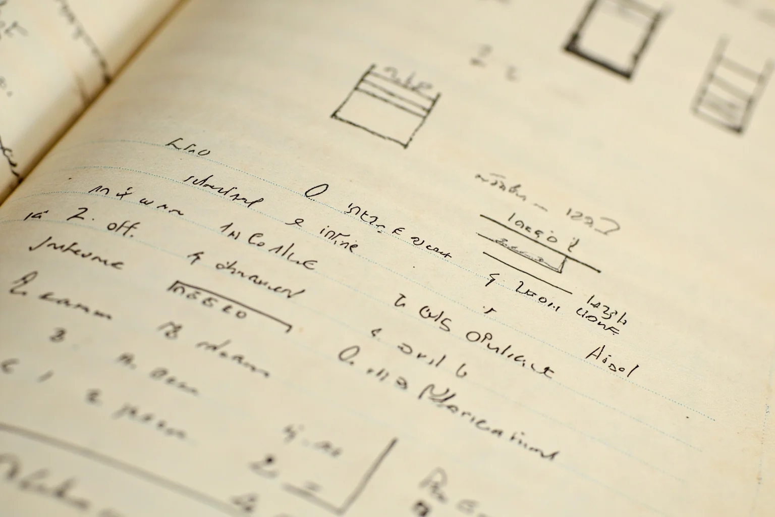 Inventors Who Stole Genius Ideas And Got All Glory 20 Old handwritten laboratory notebook pages with technical sketches and diagrams, close-up view