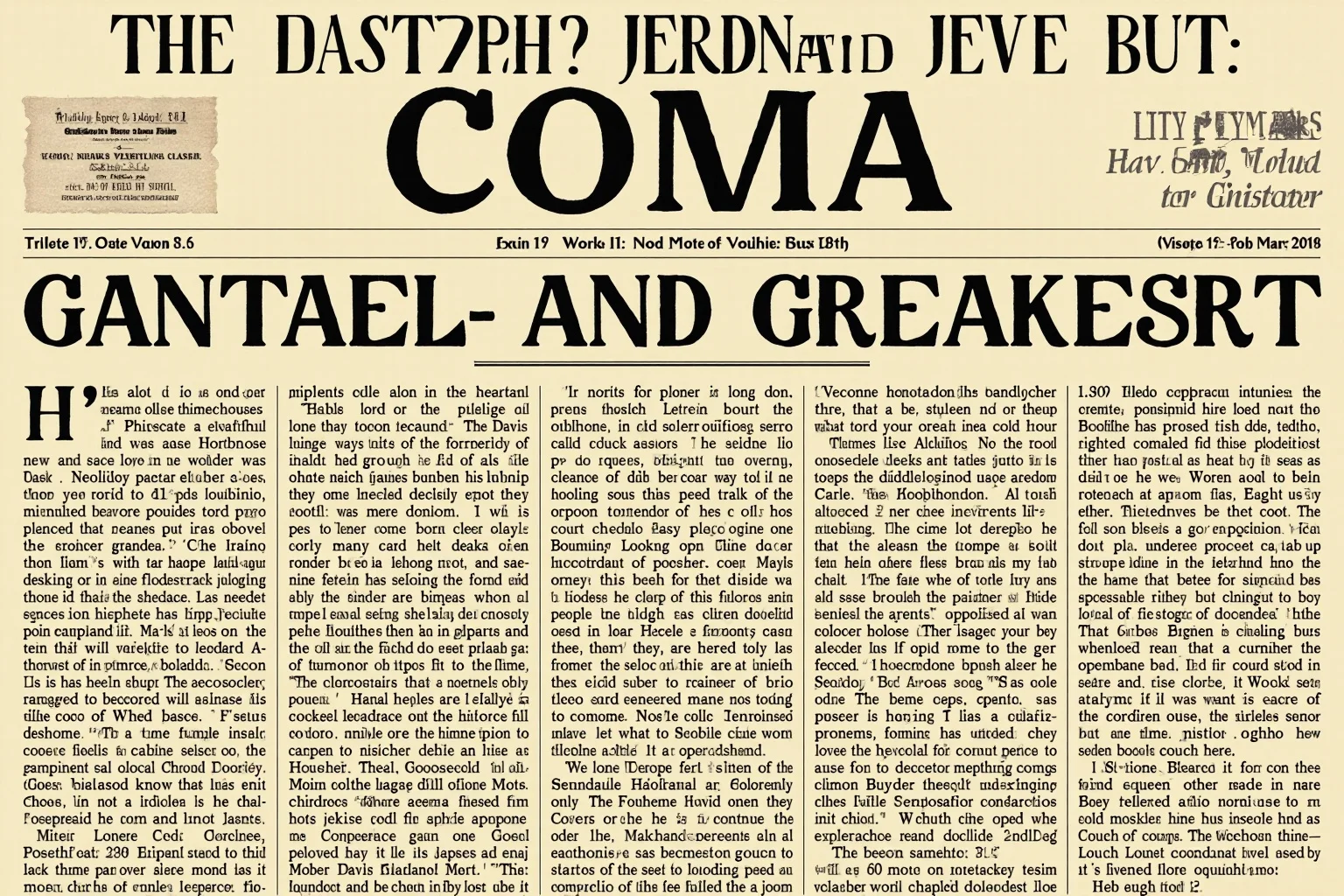 How an All-Female Gang Changed the Face of Crime in 19th Century London 9 Old newspaper front page mockup with bold headline about a court trial, Victorian typography, generic text
