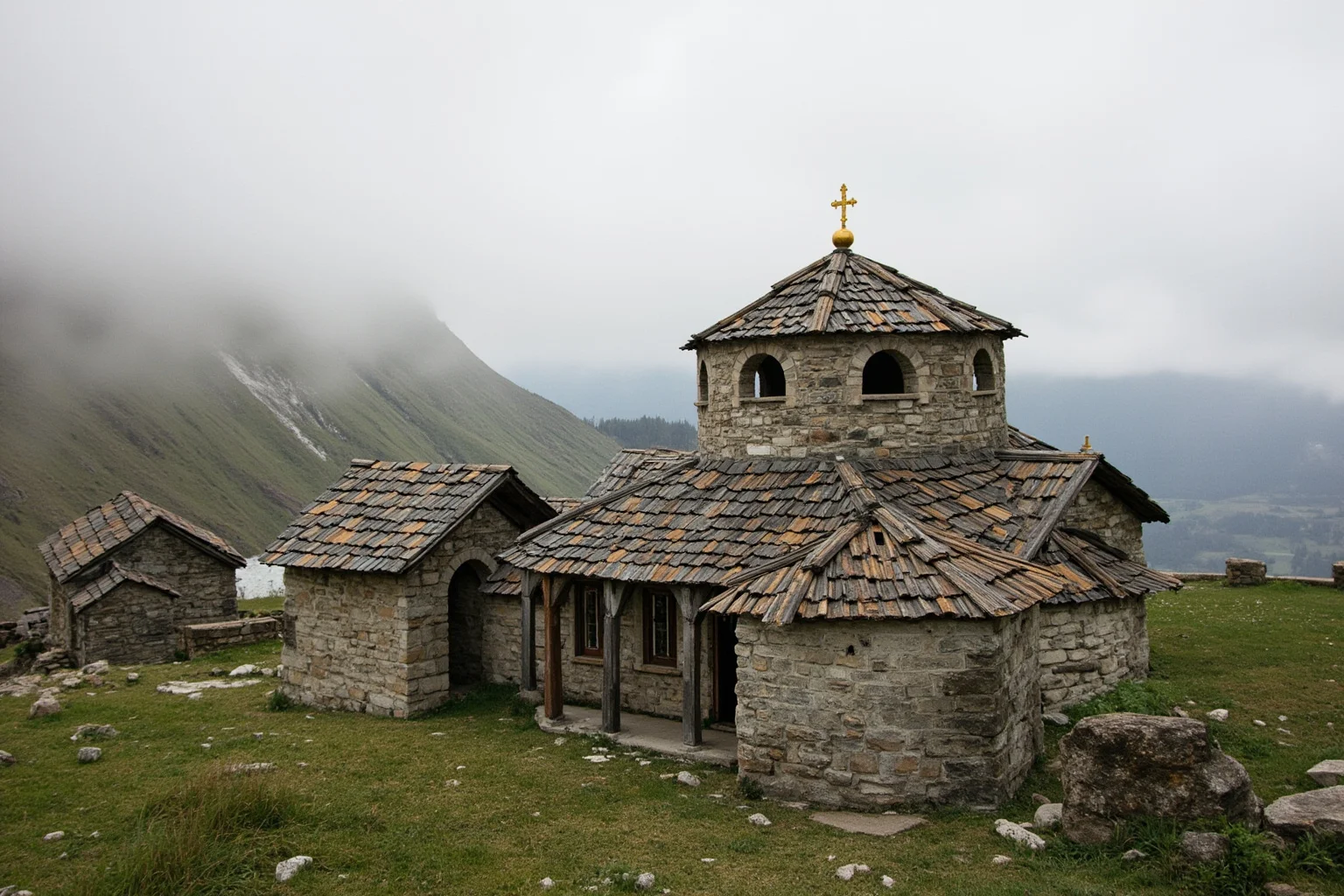 Countries With the Longest Histories (and 10 With the Shortest) 7 Old stone Orthodox monastery with domed roofs set in a misty Balkan valley
