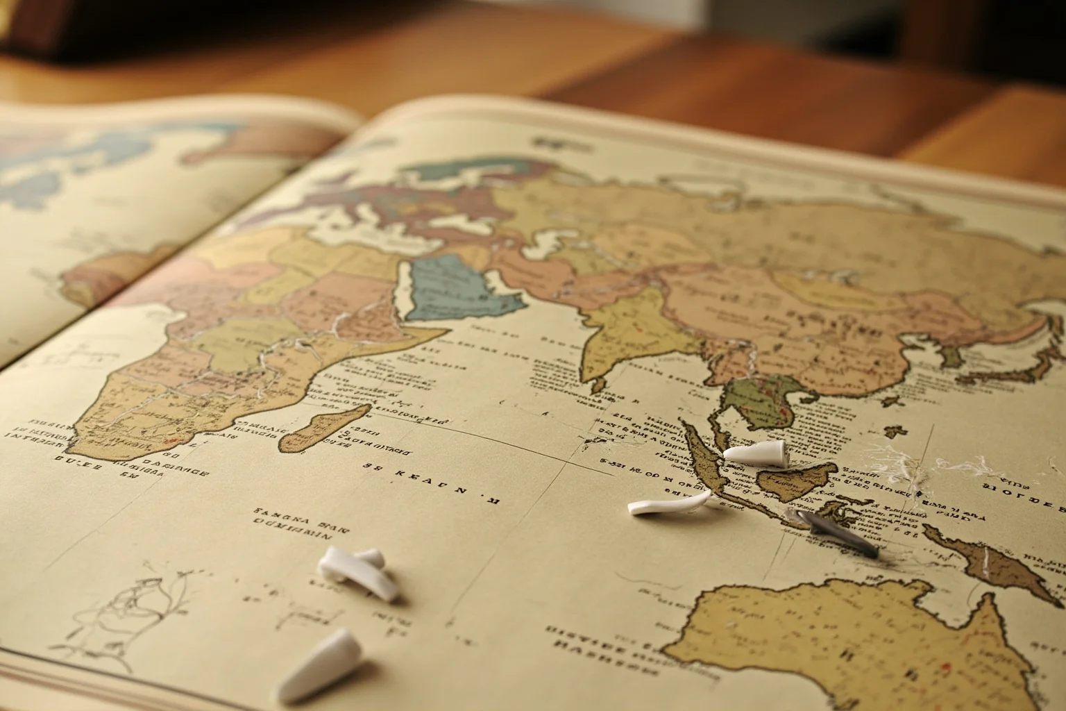 Best Nonfiction Books About WWI: The 25 Best WWI and WWII Reads 8 Old world map with military unit markers spread across a wooden desk