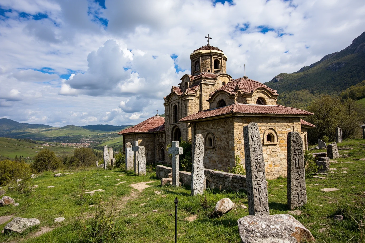 Countries With the Longest Histories (and 10 With the Shortest) 13 Ornate medieval Armenian stone church with khachkar cross-stones in a mountain valley