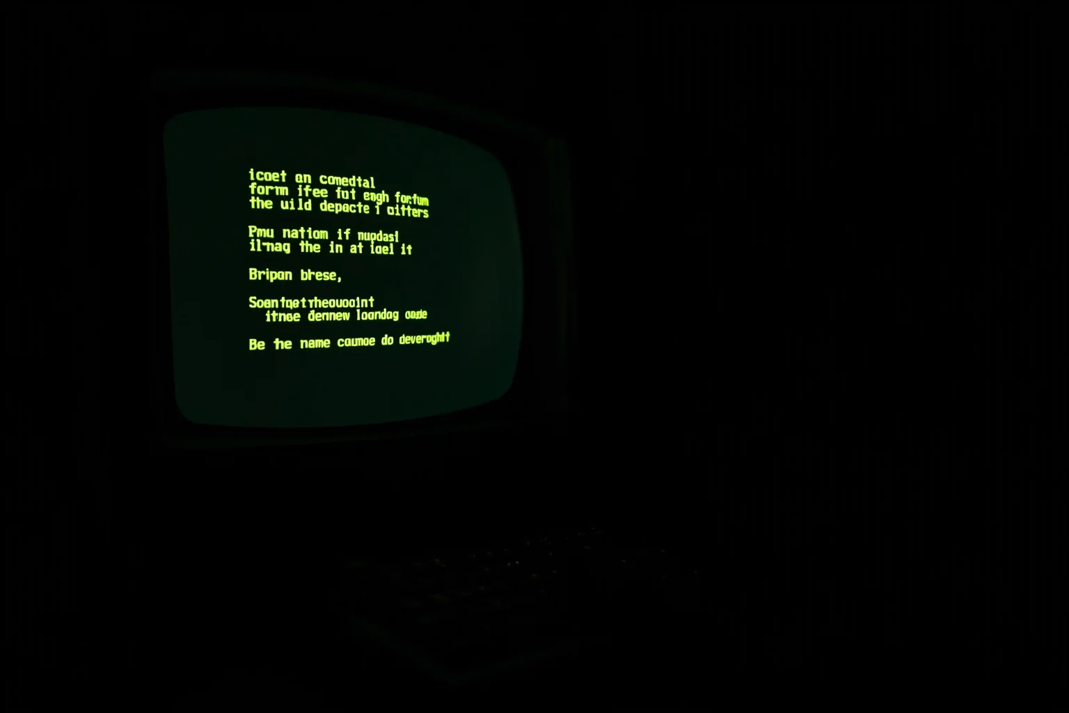 Proof of Time Travel? 20 Famous Photos, Notes, and Stories Fact-Checked 19 Retro computer monitor glowing in a dim room, green text on black screen, early internet forum aesthetic