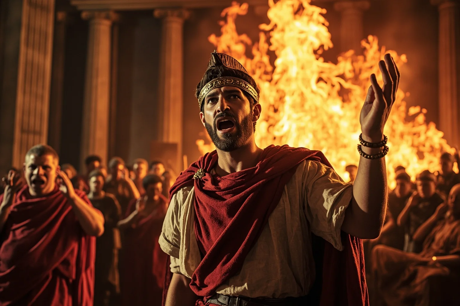 Best Insults in History: 23 Legendary Put-Downs and the Stories Behind Them 3 Roman senator in a toga delivering a fiery speech before the Roman Senate, other senators reacting with alarm