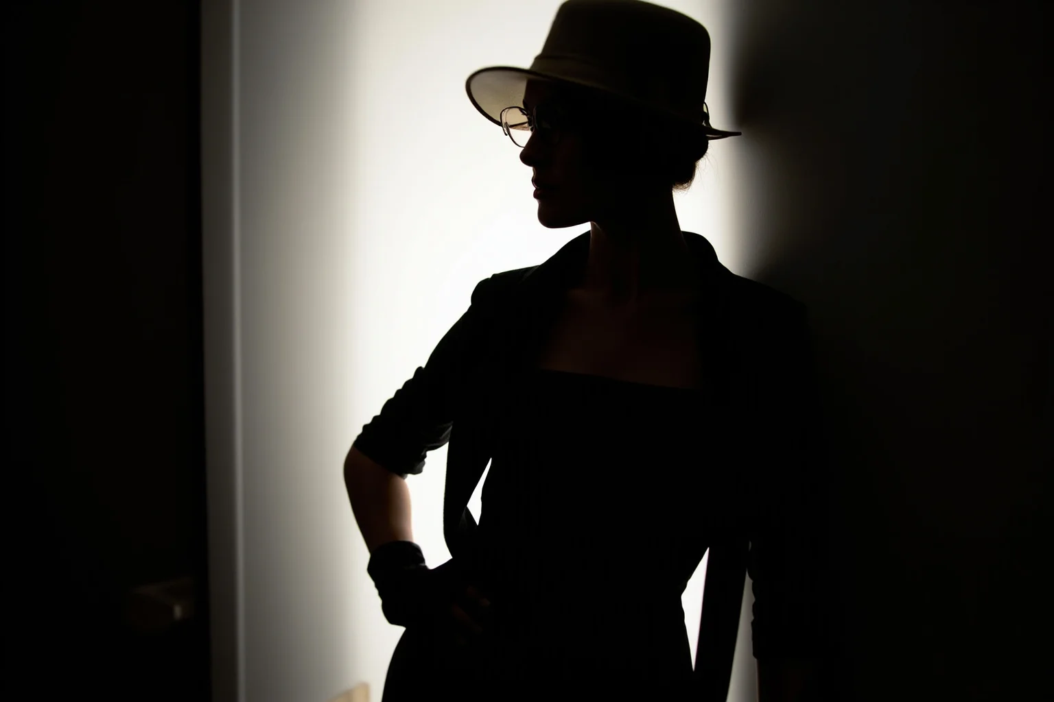 How an All-Female Gang Changed the Face of Crime in 19th Century London 10 Silhouette of a tall, confident Edwardian-era woman in an elegant coat and hat, dramatic lighting