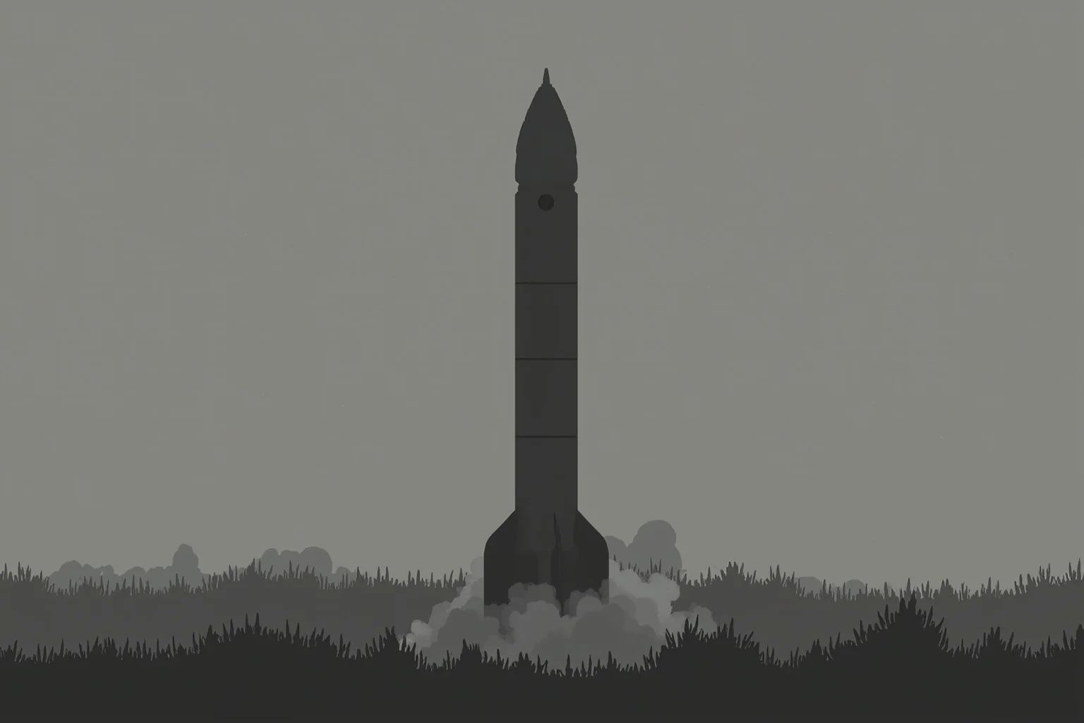 Facts About The Space Race: 25 Things Everyone Gets Wrong (or Right) 12 Somber illustration of a grounded rocket on a launch pad with faint smoke, evoking a memorial tone, non-graphic