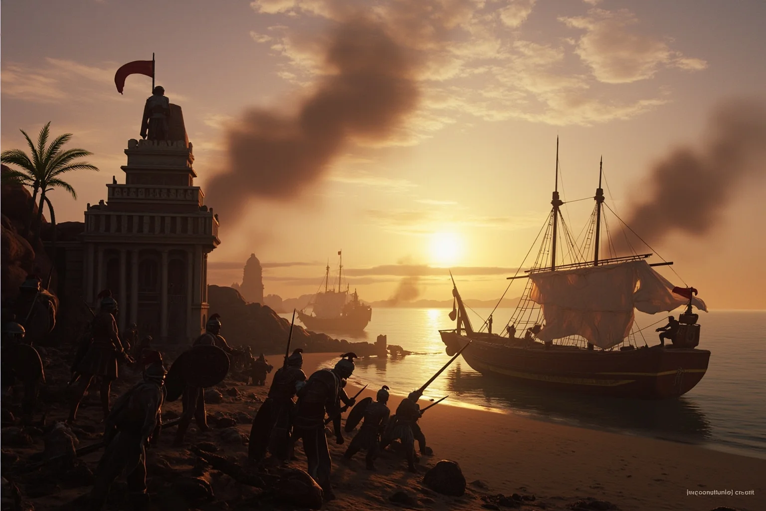 23 Important Ancient Greek Battles In History 15 Spartan warships surprising a beached and undermanned Greek fleet at dawn on a quiet shoreline