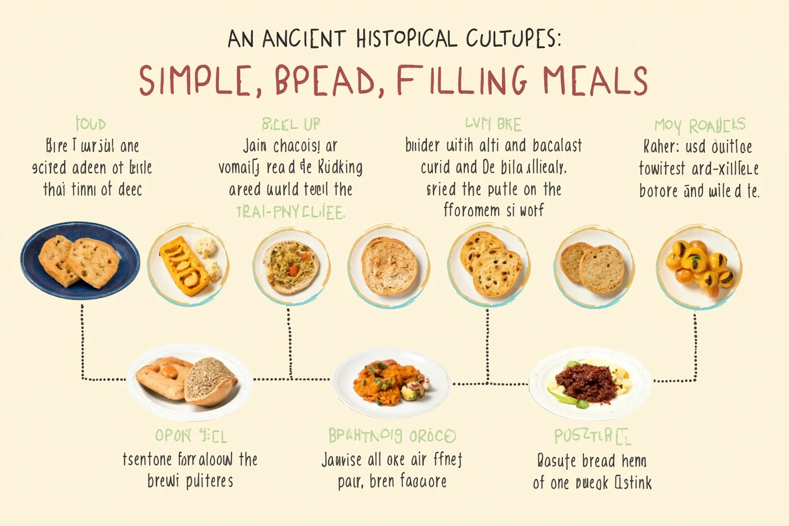 John Montagu, the Earl of Sandwich Who Popularized Our Favorite Lunch Food 10 Split illustration comparing simple bread-and-filling meals across different ancient historical cultures