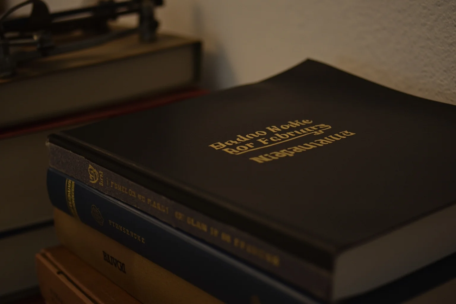 Best Nonfiction Books About WWI: The 25 Best WWI and WWII Reads 3 Stack of hardcover history books with a WWI-era typewriter in soft library lighting