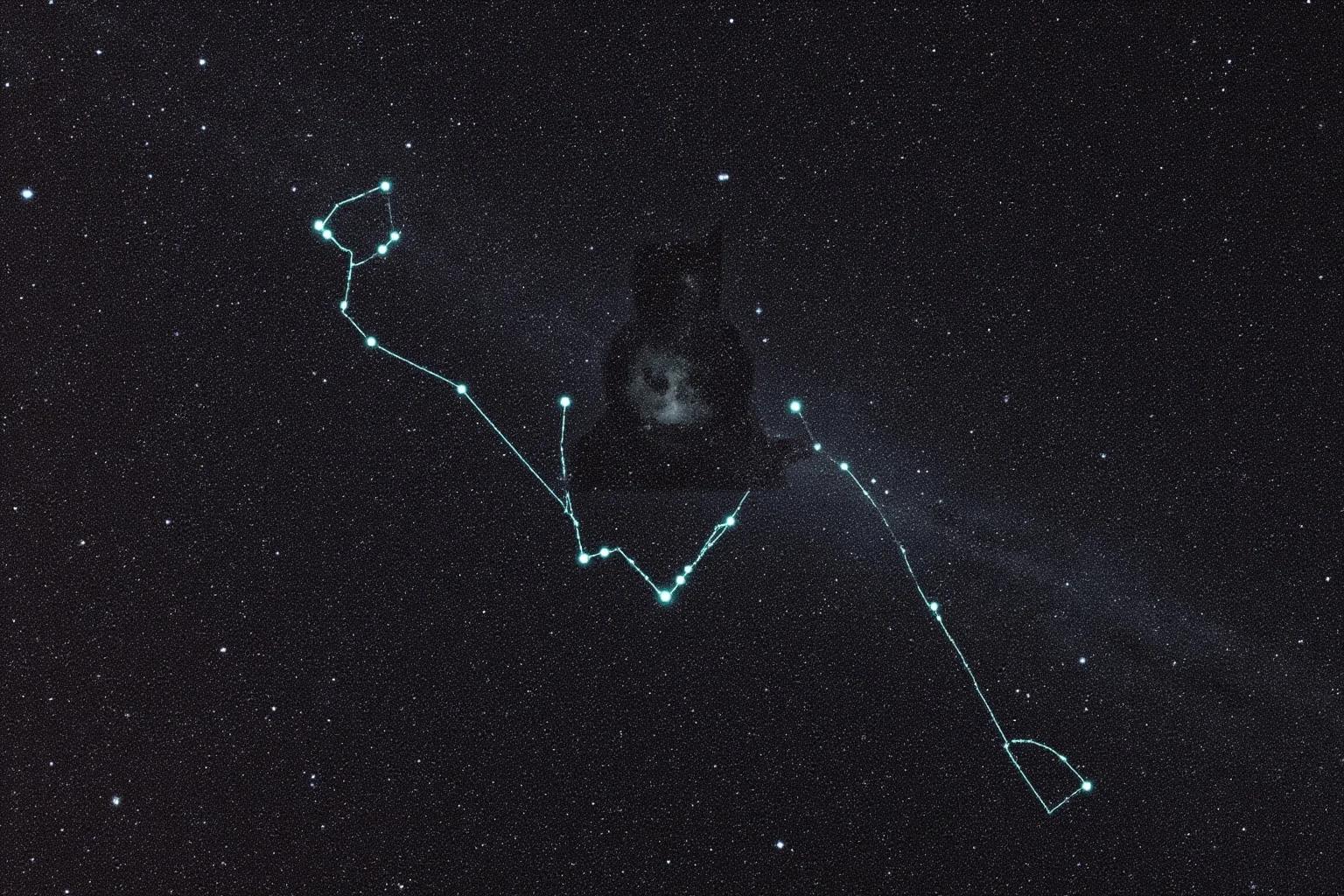 22 Famous Constellations With Fascinating Ancient Histories 5 Star chart illustration of Cassiopeia's zigzag constellation shape with a queen's throne silhouette faintly overlaid