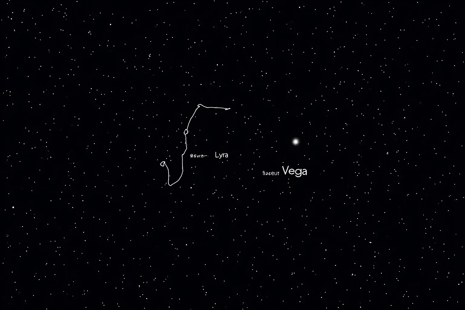 22 Famous Constellations With Fascinating Ancient Histories 16 Star map illustration of Lyra constellation with the bright star Vega shining beside a small lyre outline