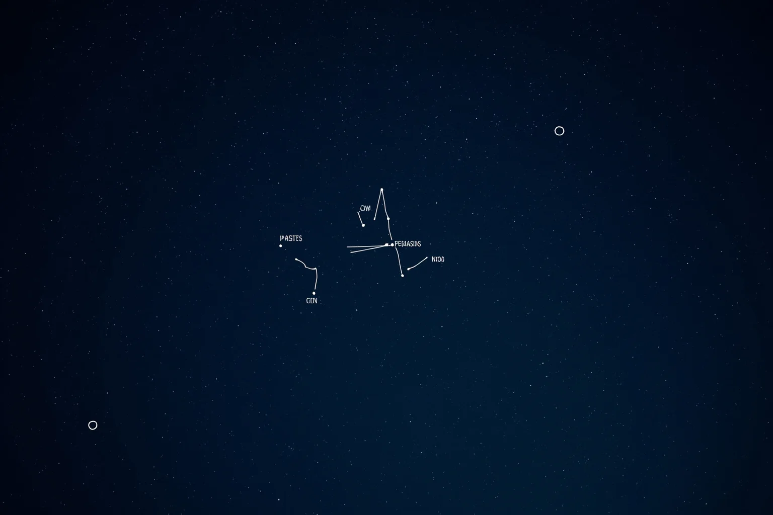 22 Famous Constellations With Fascinating Ancient Histories 8 Star map illustration of Pegasus constellation showing the Great Square asterism glowing against a night sky