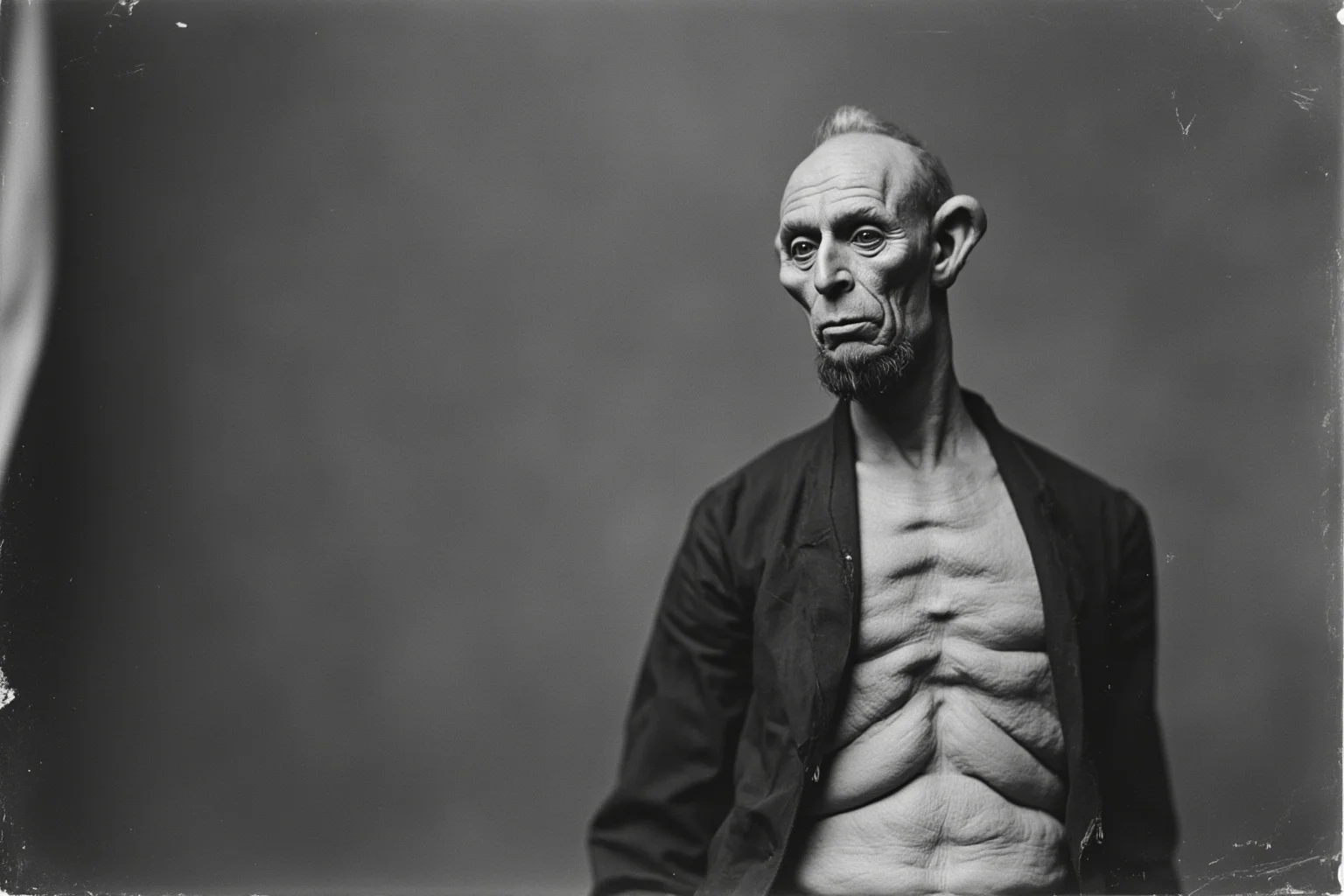 20 of History's Most Infamous 'Ugly' Figures — Myth vs. Reality 12 Tall, angular American president from 1860s with large ears and gaunt frame, self-deprecating expression, period photography studio setting