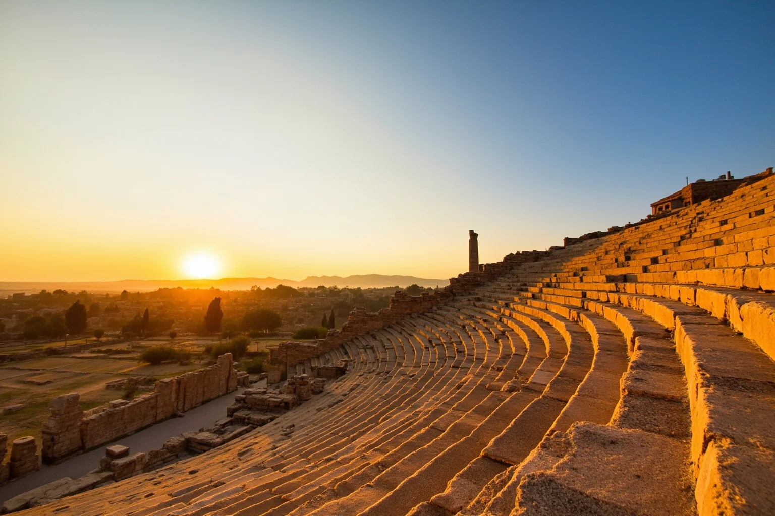 25 Captivating Facts About the Persian Empire 6 The grand ruined stone terraces and columns of Persepolis at golden sunset