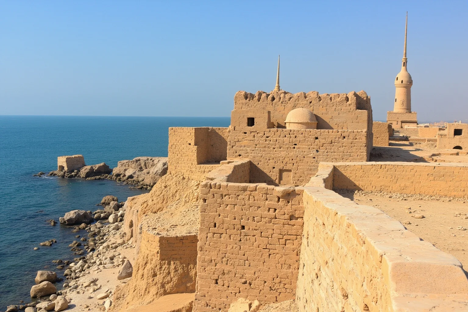 Countries With the Longest Histories (and 10 With the Shortest) 15 Traditional Arabian fort with wind towers overlooking a rocky desert coastline