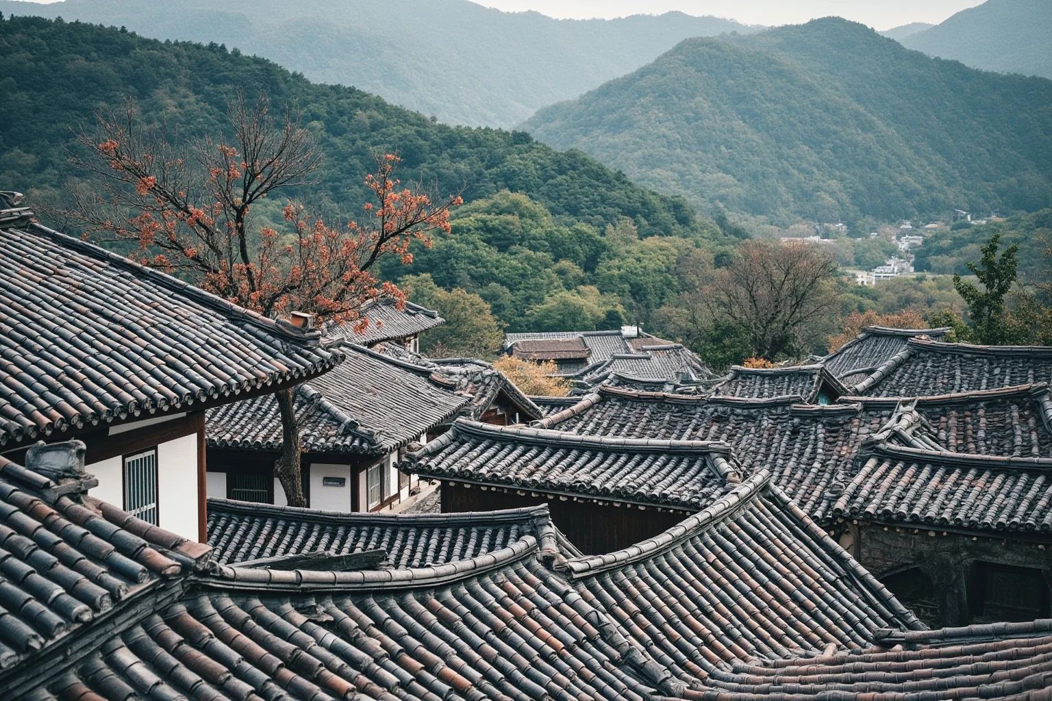 Countries With the Longest Histories (and 10 With the Shortest) 21 Traditional Korean hanok village rooftops nestled against forested hills