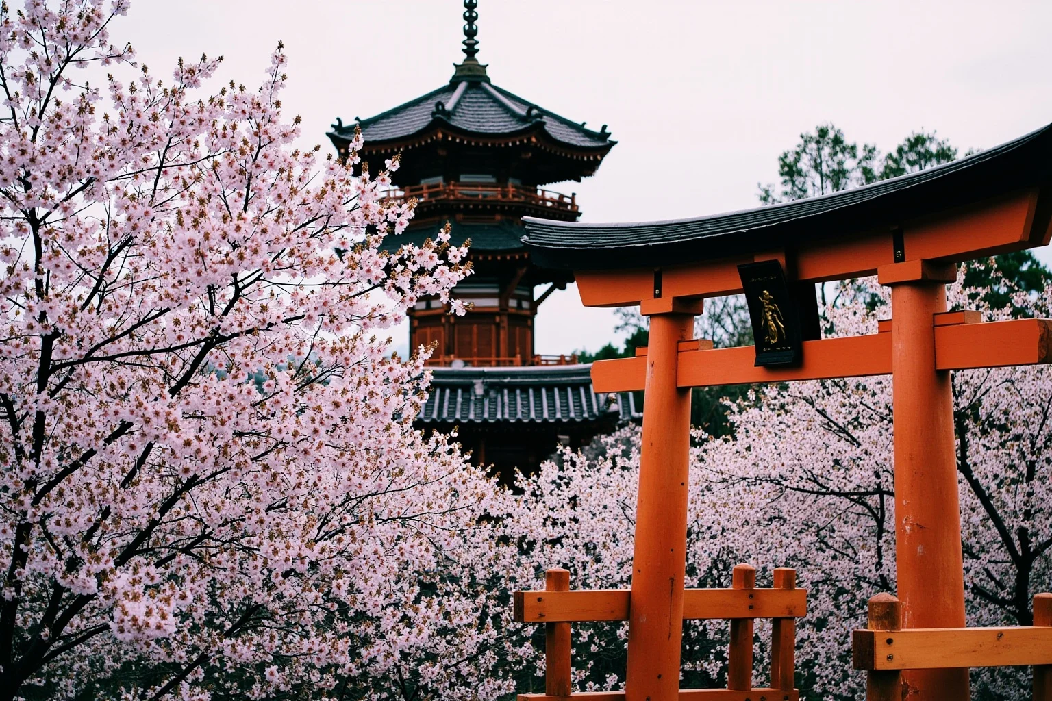 Countries With the Longest Histories (and 10 With the Shortest) 10 Traditional wooden torii gate and pagoda nestled among cherry blossom trees