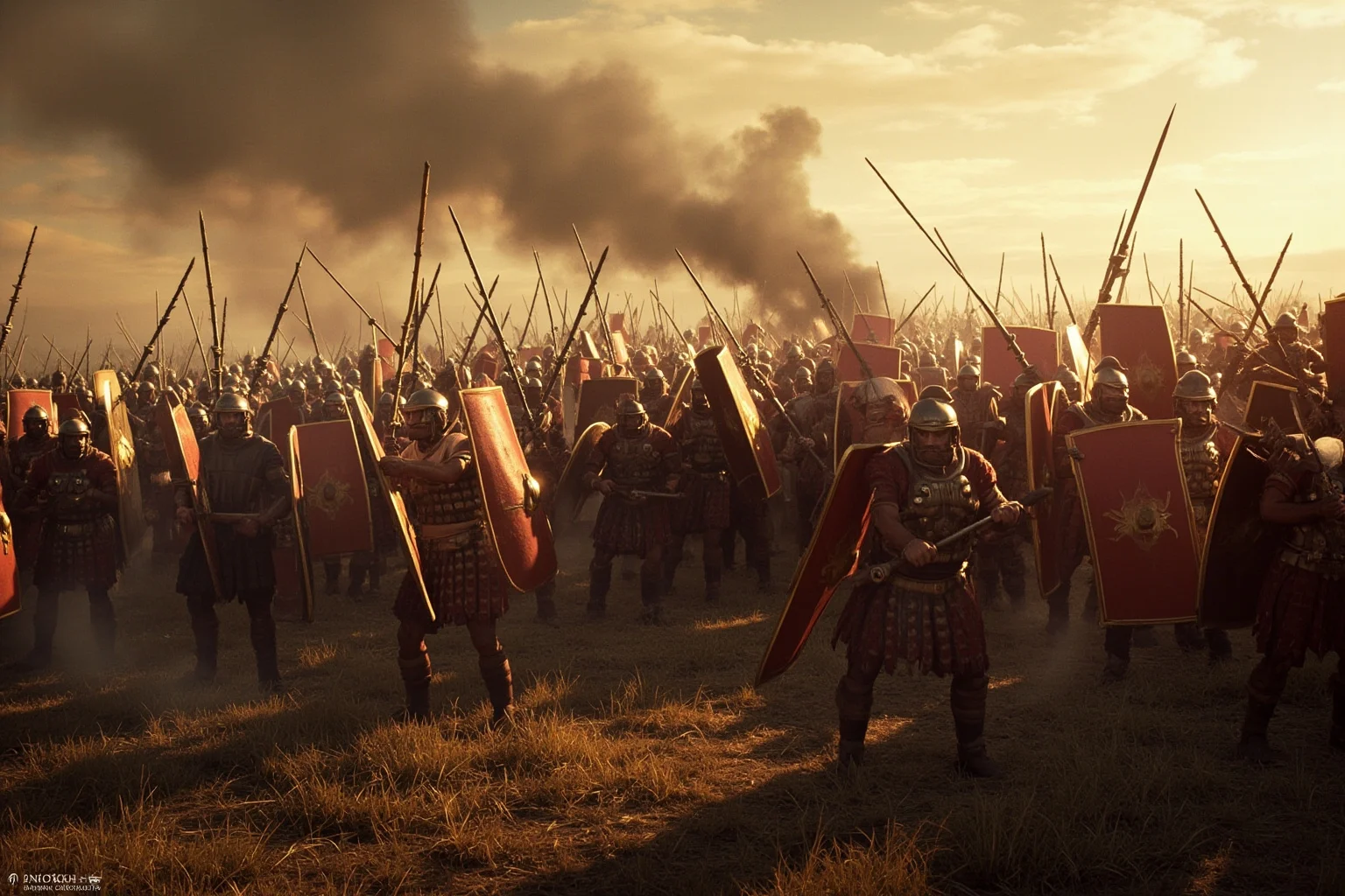 23 Important Ancient Greek Battles In History 13 Two massed Greek hoplite armies in a large open field clash, shields overlapping in dramatic formation