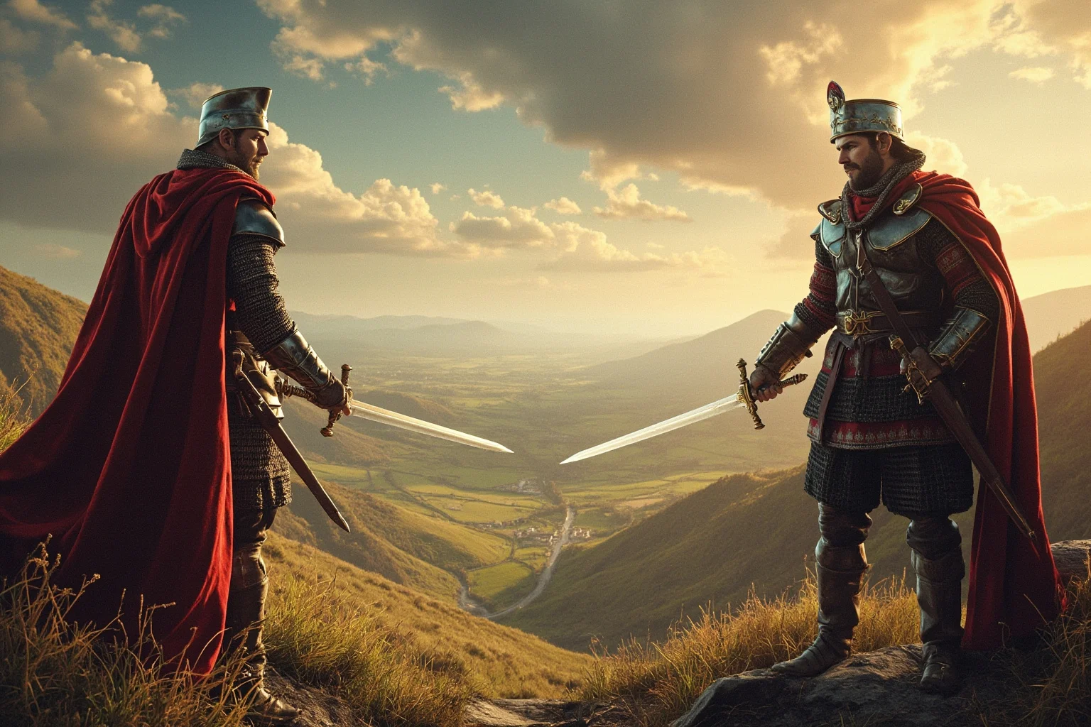 The Real Braveheart: The Story of How Robert the Bruce Freed Scotland 13 Two separate medieval commanders on opposite hillsides, never meeting, illustrating a historical myth