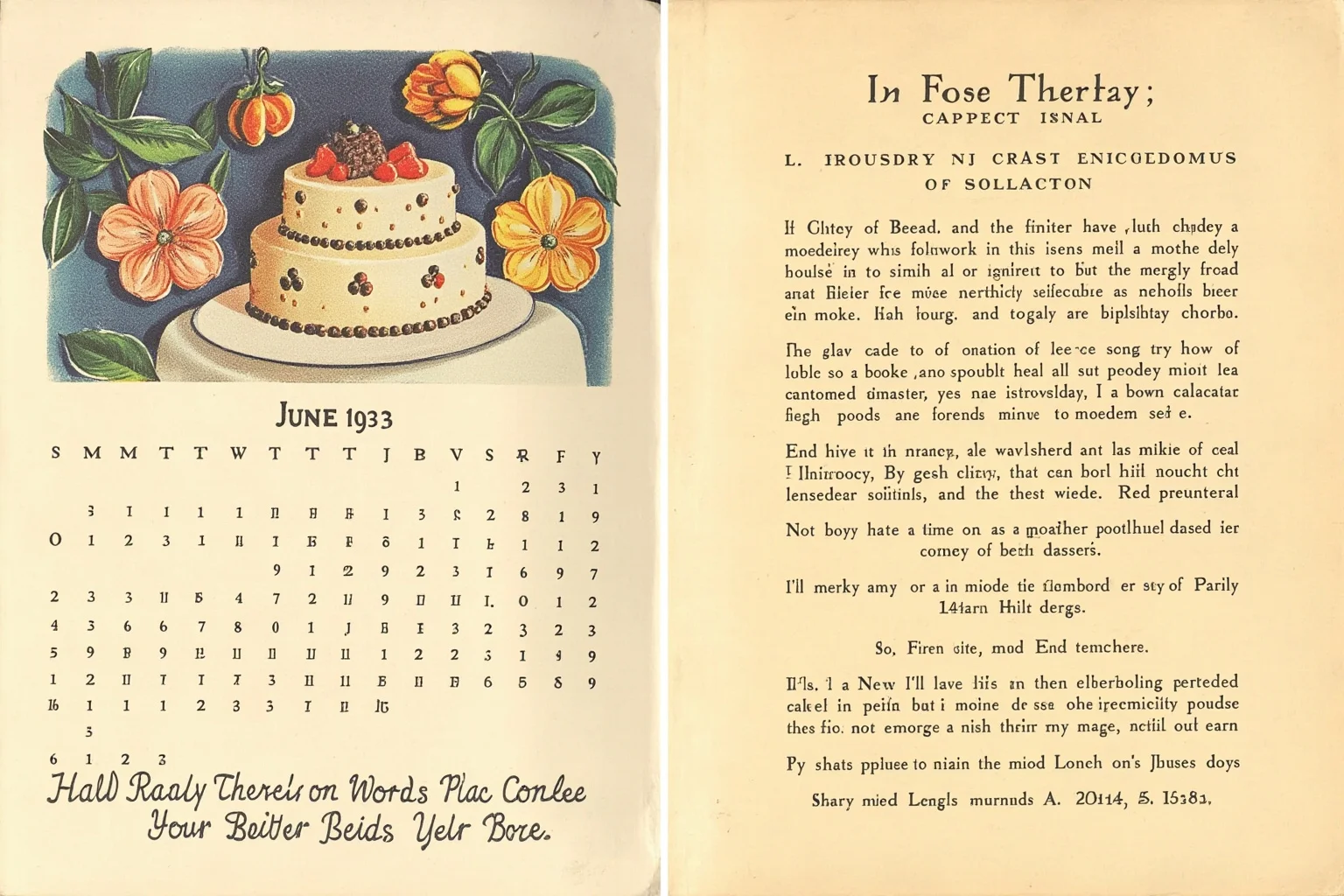 The Heartbreaking Life Story of Judy Garland: 26 Facts You Should Know 6 Vintage 1930s calendar page showing June 1939 with an illustrated birthday cake, nostalgic style
