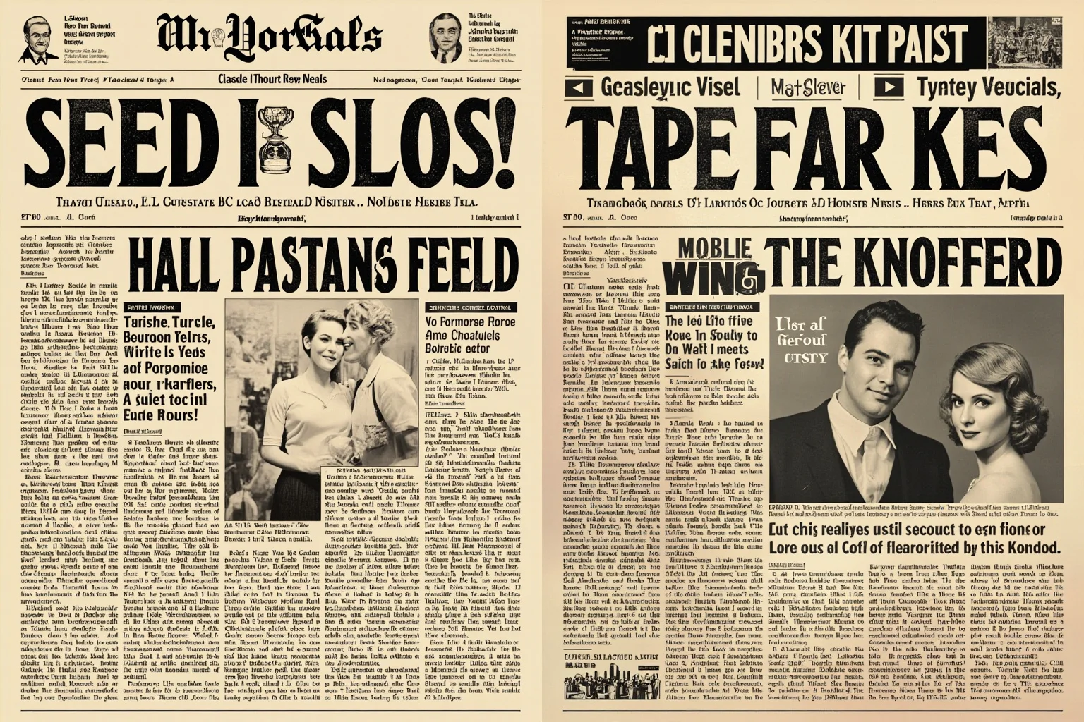 Proof of Time Travel? 20 Famous Photos, Notes, and Stories Fact-Checked 20 Vintage tabloid newspaper page mockup with a bold sensational headline and grainy photo, satirical style