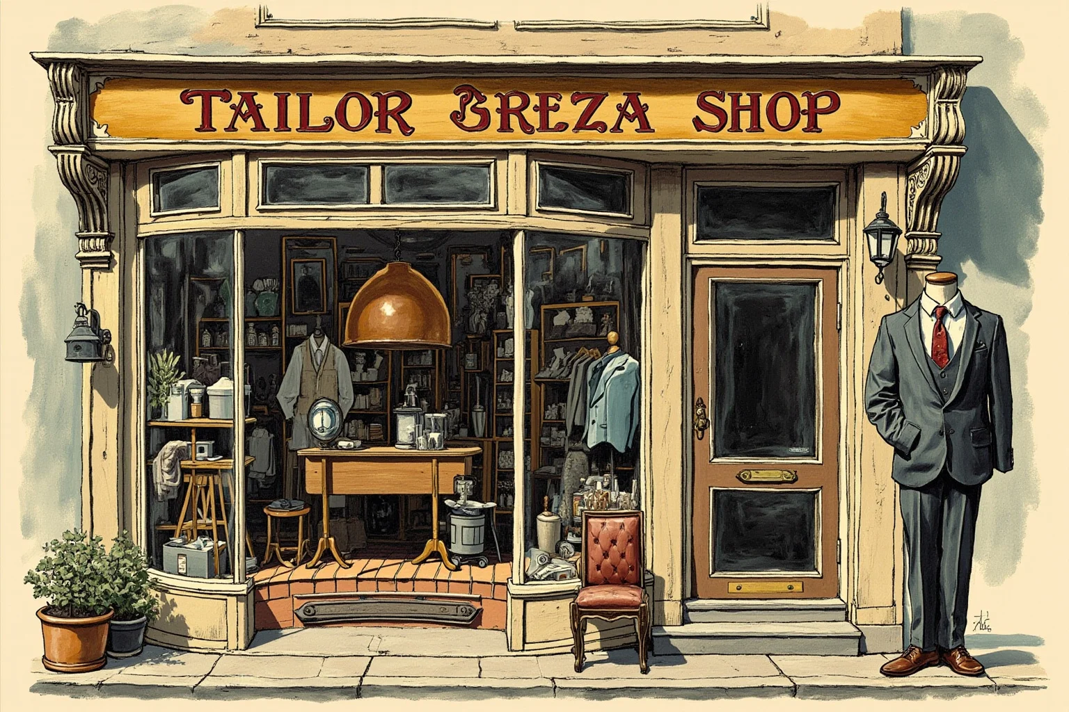 26 Famous Mark Twain Quotes (And the Ones He Never Actually Said) 10 Vintage tailor's shop illustration with a suit on a mannequin, playful and old-fashioned in style