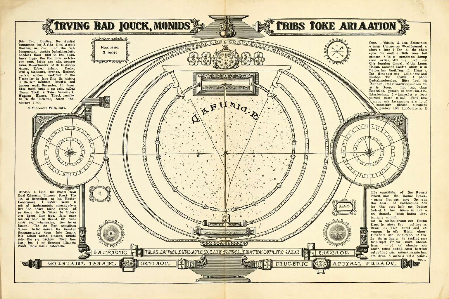 Vintage Victorian-era illustration of a pseudo-scientific diagram with old-fashioned typography, satirical tone