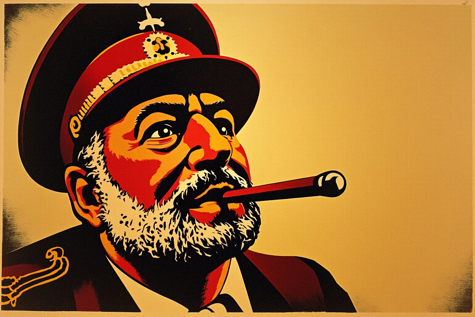 22 Evil Dictators Who Were Eventually Overthrown 5 A 1930s Italian propaganda poster style illustration of a stern leader figure, archival look, no likeness of real person.