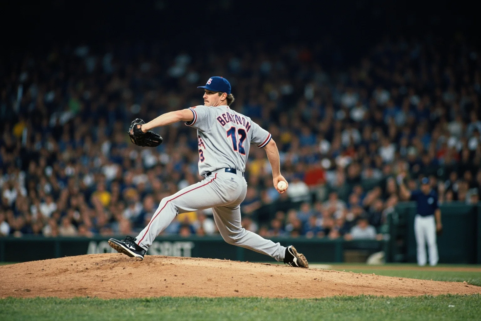 25 Memorable Moments That Defined World Series History 16 A 1991 pitcher throwing in the 10th inning of a scoreless Game 7, cold October night, Metrodome-style atmosphere, no recognizable face.