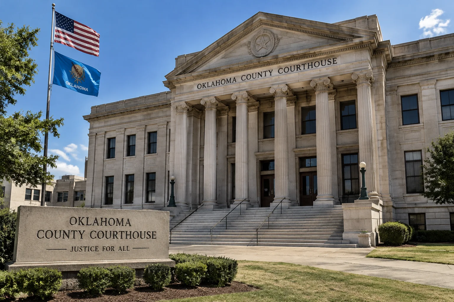 The Horrifying Camp Scott Incident That Still Haunts Oklahoma 5 A courthouse exterior in Oklahoma, representing the trial of Gene Leroy Hart.