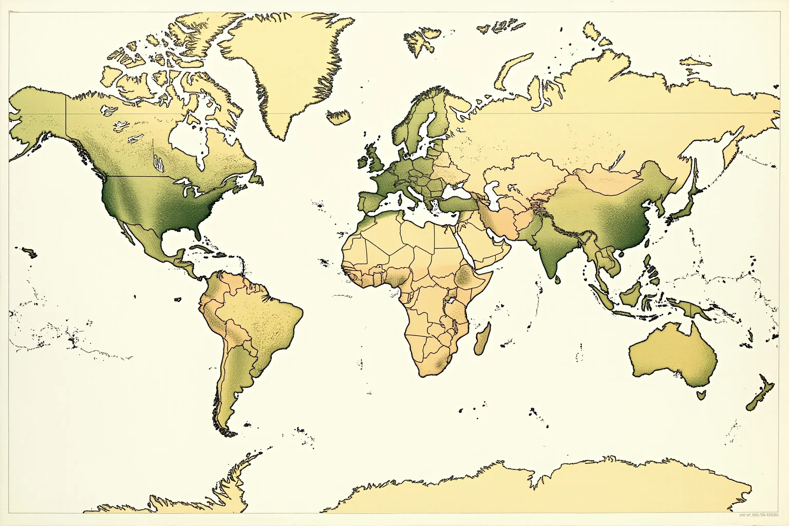 Pangea's Influence: 20 Ways We Can Tell How and Where the Continents Were Fused 5 A detailed drawing of the Glossopteris plant with seeds, overlaid on a map of southern continents.