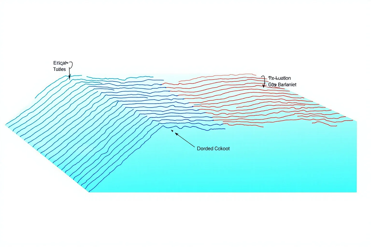 Pangea's Influence: 20 Ways We Can Tell How and Where the Continents Were Fused 8 A diagram of magnetic stripes on the ocean floor, symmetric around a mid-ocean ridge.