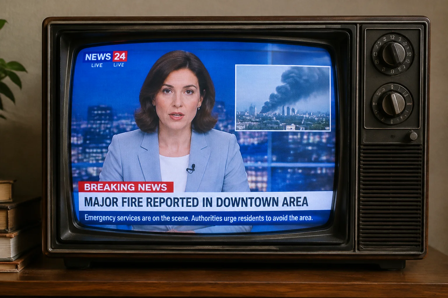 The Horrifying Camp Scott Incident That Still Haunts Oklahoma 15 A news broadcast on an old TV, showing media coverage.