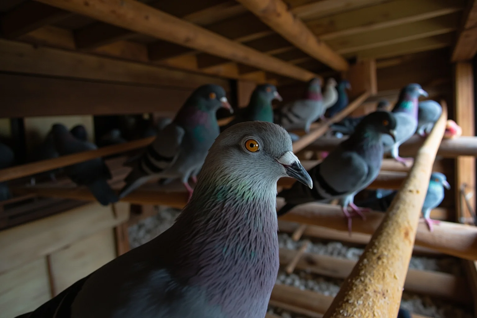 Facts You Didn't Know About Queen Elizabeth II, the World's Second-Longest Reigning Monarch 5 A pigeon loft with racing pigeons and wooden perches in an English country estate, documentary photography style
