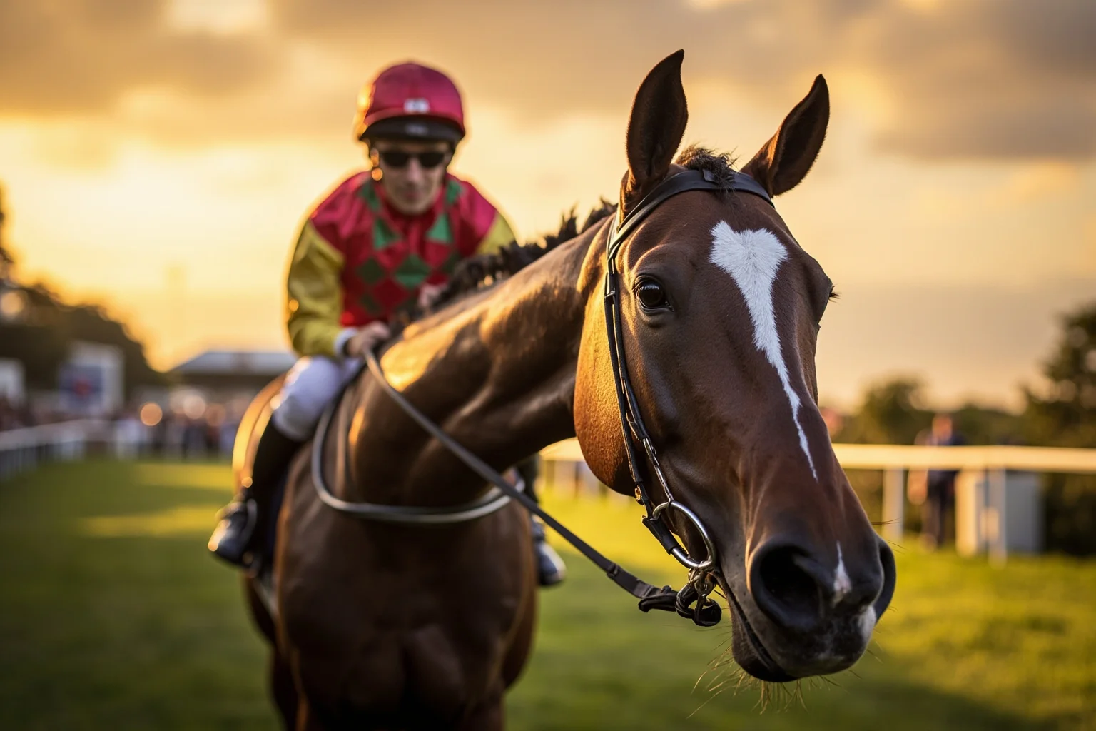 Facts You Didn't Know About Queen Elizabeth II, the World's Second-Longest Reigning Monarch 10 A racehorse in a winner's enclosure at Royal Ascot with a jockey's silks, golden afternoon light